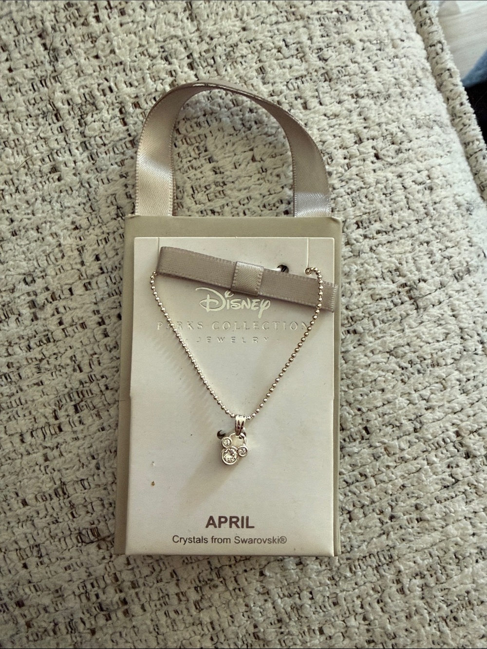 Disney Swarovski April necklace